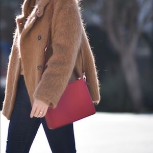 Lo & Sons The Pearl Crossbody Red Saffiano Leather